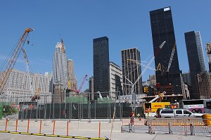 TRAVAUX DE GROUND ZERO EN JUILLET 2010, SITE DU WORLD TRADE CENTER, FINANCIAL DISTRICT, DOWNTOWN, MANHATTAN, NEW YORK CITY, ETAT DE NEW YORK, ETATS-UNIS 