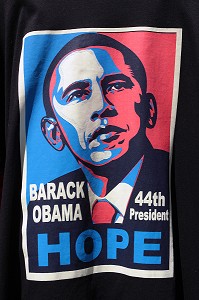 T-SHIRT A L'EFFIGIE DU PRESIDENT AMERICAIN BARACK OBAMA, DOWNTOWN, MANHATTAN, NEW YORK CITY, ETAT DE NEW YORK, ETATS-UNIS 