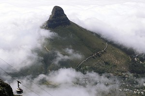 TELEPHERIQUE DU PARC NATIONAL DE LA MONTAGNE DE LA TABLE ET LA TETE DE LION, LE CAP, PROVINCE DU CAP OCCIDENTAL, AFRIQUE DU SUD 