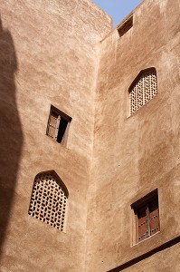 COUR INTERIEURE DU FORT DE JABRIN (17EME SIECLE), SULTANAT D'OMAN, MOYEN-ORIENT 