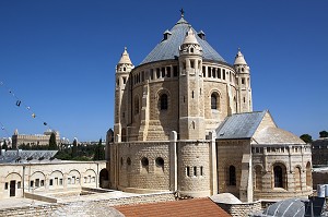EGLISE DE L'ABBAYE BENEDICTINE DE LA DORMITION (1910), LIEU DE CULTE OU SE SERAIT ENDORMIE LA VIERGE MARIE, JERUSALEM, ISRAEL 