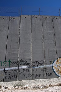 MUR DE SECURITE SEPARANT ISRAEL ET LES TERRITOIRES PALESTINIENS DE CISJORDANIE, BETHLEEM, CISJORDANIE, AUTORITE PALESTINIENNE 