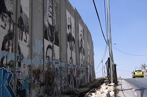 MUR DE SECURITE SEPARANT ISRAEL ET LES TERRITOIRES PALESTINIENS DE CISJORDANIE, BETHLEEM, CISJORDANIE, AUTORITE PALESTINIENNE 