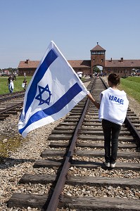 CAMP DE CONCENTRATION D'AUSCHWITZ, MUSEE D'ETAT D'AUSCHWITZ-BIRKENAU, SITE CLASSE PATRIMOINE MONDIAL DE L'UNESCO, OSWIECIM, SILESIE, POLOGNE 