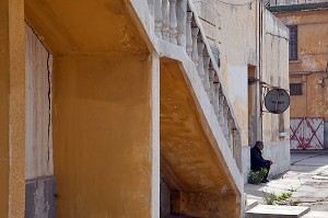 SITE DESAFFECTE DES ABATTOIRS DE CASABLANCA, FRICHE URBAINE EN BETON ARME, HERITAGE DU MARECHAL LYAUTEY, MAROC 