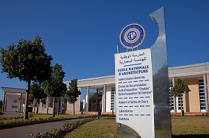 SITE DE LA MODERNE ECOLE NATIONALE D’ARCHITECTURE DU MAROC, RABAT MAGHREB 