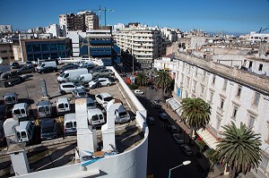 VUE GENERALE DE LA VILLE DEPUIS LE SIEGE DE LA SOCIETE LYDEC, BOULEVARD MOHAMMED DIOURI, CASABLANCA, MAROC, AFRIQUE 