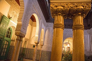 ANCIENNE MAHAKMA DU PACHA, ANCIEN TRIBUNAL MUSULMAN ABRITANT AUJOURD'HUI UNE DES PREFECTURES DE LA VILLE, QUARTIER DES HABOUS, NOUVELLE MEDINA DE CASABLANCA, MAROC, AFRIQUE 