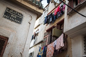 RUE DES CHLEUHS, VIEILLE MEDINA, CASABLANCA, MAROC, AFRIQUE 