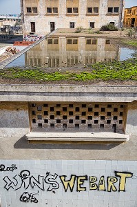 BATIMENTS DES ANCIENS ABATTOIRS, ARCHITECTURE EN BETON ARME, HERITAGE DU MARECHAL LYAUTEY, CASABLANCA, MAROC, AFRIQUE 