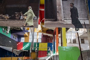 EXPOSITION PHOTOGRAPHIQUE DANS LES ANCIENS ABATTOIRS, ARCHITECTURE EN BETON ARME, HERITAGE DU MARECHAL LYAUTEY, CASABLANCA, MAROC, AFRIQUE 