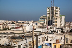 VUE GENERALE DU CENTRE-VILLE DE RABAT, MAROC, AFRIQUE 