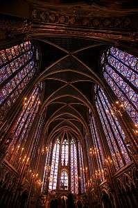 SAINTE-CHAPELLE SUR L'ILE DE LA CITE, CHAPELLE HAUTE, PARIS (75) 