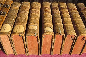 COLLECTION DE VIEUX LIVRES, BROCANTE DE BASTILLE, PARIS (75), FRANCE 