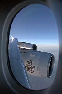 AIRBUS A380 DE LA COMPAGNIE EMIRATES EN VOL 
