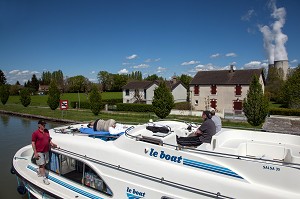 CENTRALE NUCLEAIRE DE BELLEVILLE-SUR-LOIRE, VUE DEPUIS LE CANAL, CHER (18), FRANCE 
