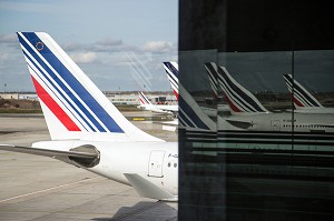 TERMINAL DES AVIONS DE LA COMPAGNIE AERIENNE AIR FRANCE, ROISSY-CHARLES-DE GAULLE, VAL D'OISE (95), FRANCE 