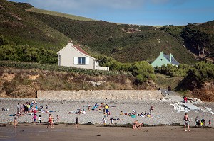 PLAGE D'ECALGRAIN PRES DU NEZ DE JOBOURG, MANCHE (50), FRANCE 