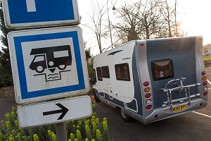 AIRE D'ACCUEIL DES CAMPING-CARS, RUGLES (27), EURE, FRANCE