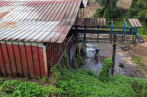 BATIMENT DE L'ENTREPRISE FAMILIALE, DISTILLERIE DE RHUM LA FAVORITE, FORT-DE-FRANCE, MARTINIQUE, ANTILLES FRANCAISES, FRANCE 