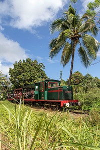 TRAIN DES PLANTATIONS (TOURISTIQUE) DE L'ASSOCIATION LES RAILS DE LA CANNE A SUCRE AU DEPART DE LA DISTILLERIE MARTINIQUAISE DES PLANTATIONS SAINT-JAMES, SAINTE-MARIE, MARTINIQUE, ANTILLES FRANCAISES, FRANCE 