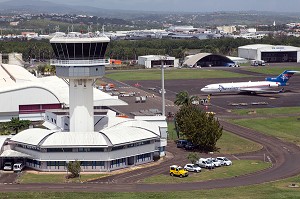 TOUR DE CONTROLE, AEROPORT INTERNATIONAL AIME CESAIRE, LE LAMENTIN, FORT-DE-FRANCE, MARTINIQUE, ANTILLES FRANCAISES, FRANCE 