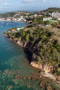 LES BORDS DE MER DE L'ANSE MITAN, LES TROIS ILETS, MARTINIQUE, ANTILLES FRANCAISES, FRANCE 
