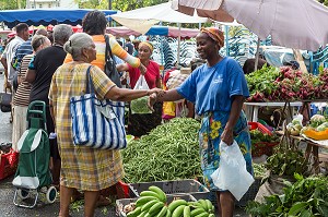 MARCHE AUX FRUITS ET LEGUMES, FORT-DE-FRANCE, MARTINIQUE, ANTILLES FRANCAISES, FRANCE 