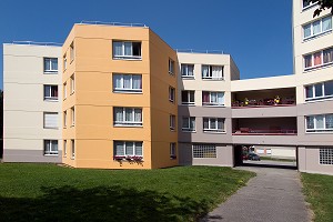 RESIDENCE DES MARGUERITES, LOGEMENTS SOCIAUX DES HLM DE LA VILLE DE CHERBOURG (50), FRANCE 