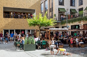 STARBUCKS ET MAISON LEGO, PROMENADE SAINTE-CATHERINE, VILLE DE BORDEAUX, GIRONDE (33), FRANCE 