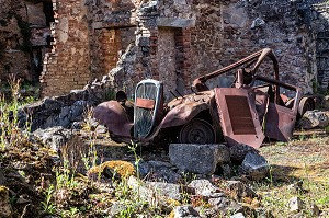 TRACTION AVANT, VILLAGE MARTYR D'ORADOUR-SUR-GLANE DETRUIT LE 10 JUIN 1944 L'ARMEE ALLEMANDE, BATAILLON SS PANZERGENADIER DER FUHRER AVEC UN MASSACRE DE LA POPULATION FAISANT 642 MORTS, HAUTE-VIENNE (87), FRANCE 