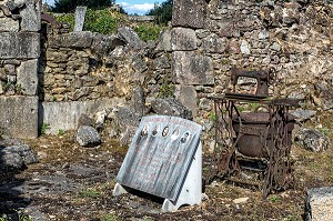VILLAGE MARTYR D'ORADOUR-SUR-GLANE DETRUIT LE 10 JUIN 1944 L'ARMEE ALLEMANDE, BATAILLON SS PANZERGENADIER DER FUHRER AVEC UN MASSACRE DE LA POPULATION FAISANT 642 MORTS, HAUTE-VIENNE (87), FRANCE 