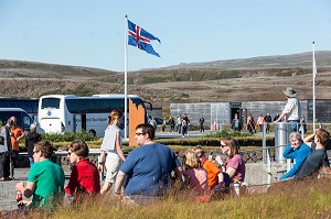 GORGES DE L’ALMANNAGJA, PARC NATIONAL DE THINGVELLIR, LIEU DE L'ANCIEN PARLEMENT OU FUT PROCLAME L'INDEPENDANCE DE L'ISLANDE, SITE CLASSE AU PATRIMOINE MONDIAL DE L'UNESCO, CERCLE D'OR, GOLDEN CIRCLE, ISLANDE 