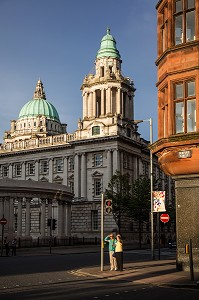 BELFAST CITY HALL, BEDFORD STREET ET DONEGALL SQ SOUTH, BELFAST, ULSTER, IRLANDE DU NORD 