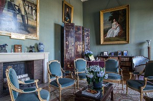 SALON BLEU, CHATEAU DE BIZY, VERNON (27), FRANCE 