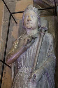 GISANT DU TOMBEAU ABRITANT LE COEUR DU ROI RICHARD 1ER D'ANGLETERRE DIT RICHARD COEUR DE LION (1157-1199), CATHEDRALE NOTRE-DAME, ROUEN (76), FRANCE 