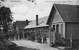 HABITATIONS OUVRIERES DES USINES TREFILERIES DU MOULIN A VENT, RUGLES, (27) EURE, HAUTE-NORMANDIE, FRANCE 