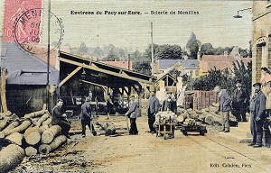 SCIERIE DE MENILLES, ENVIRONS DE PACY SUR EURE, (27) EURE, HAUTE-NORMANDIE, FRANCE 