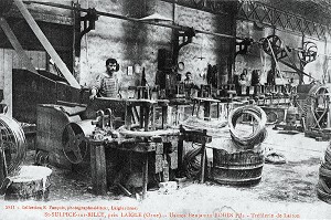 USINE BENJAMIN BOHIN FILS, FABRICATION D'AIGUILLES, SAINT SULPICE SUR RISLE, (61) ORNE, BASSE-NORMANDIE, FRANCE 