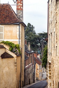 HOTEL PARTICULIER, RUE DE LA HERSE, BELLEME (61), COMMUNE DU PARC REGIONAL DU PERCHE, VILLAGE DE CARACTERE, NORMANDIE, FRANCE 