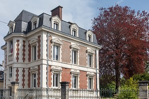 MAISON BOUCICAUT, PLACE BOUCICAUT, BELLEME (61), COMMUNE DU PARC REGIONAL DU PERCHE, VILLAGE DE CARACTERE, NORMANDIE, FRANCE 