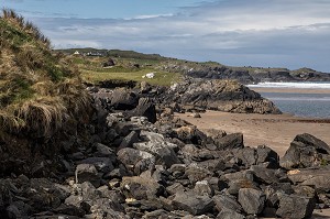 PLAGE DE GLEANN CHOLM CILLE, COMTE DE DONEGAL, IRLANDE 