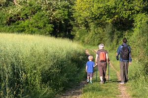 BALADE EN FAMILLE, RANDONNEE PEDESTRE DANS LA VALLEE DES CAILLES, BONCOURT, ANET,(28), FRANCE 
