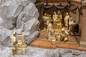 DETAIL LES NOCES DE CANA, VIA VITAE, CHEMIN DE LA VIE DE JOSEPH CHAUMET, ORFEVRE-JOAILLIER PARISIEN (1852-1928), OEUVRE CLASSEE TRESOR NATIONAL EN 2000, MUSEE DU HIERON, PARAY-LE-MONIAL (71), FRANCE 