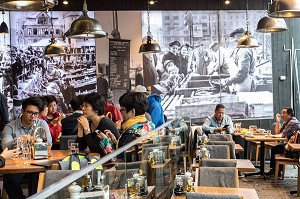 RESTAURANT DE POISSONS ET FRUITS DE MER, MARCHE AUX POISSONS, BERGEN, HORDALAND, NORVEGE 