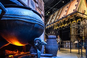 SALLE DU CHAUDRON, STUDIO TOUR LONDON, THE MAKING OF HARRY POTTER, WARNER BROS, LEAVESDEN, ROYAUME UNI 