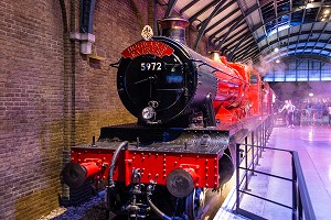 TRAIN EXPRESS DE POUDLARD, STUDIO TOUR LONDON, THE MAKING OF HARRY POTTER, WARNER BROS, LEAVESDEN, ROYAUME UNI 