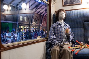 INTERIEUR DU TRAIN EXPRESS DE POUDLARD, STUDIO TOUR LONDON, THE MAKING OF HARRY POTTER, WARNER BROS, LEAVESDEN, ROYAUME UNI 