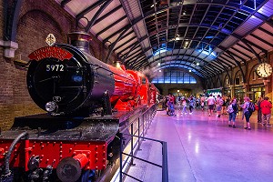 TRAIN EXPRESS DE POUDLARD, STUDIO TOUR LONDON, THE MAKING OF HARRY POTTER, WARNER BROS, LEAVESDEN, ROYAUME UNI 
