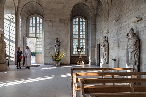 ANCIEN REFECTOIRE TRANSFORME EN EGLISE ABBATIALE, ABBAYE NOTRE-DAME DU BEC CONSTRUITE AU XI EME SIECLE, LE BEC-HELLOUIN (27), FRANCE 